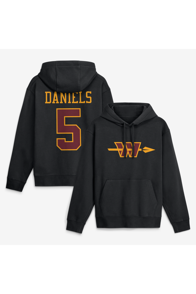 Men's Nike Jayden Daniels Black Washington Commanders Name & Number Hoodie, Main, color, Black