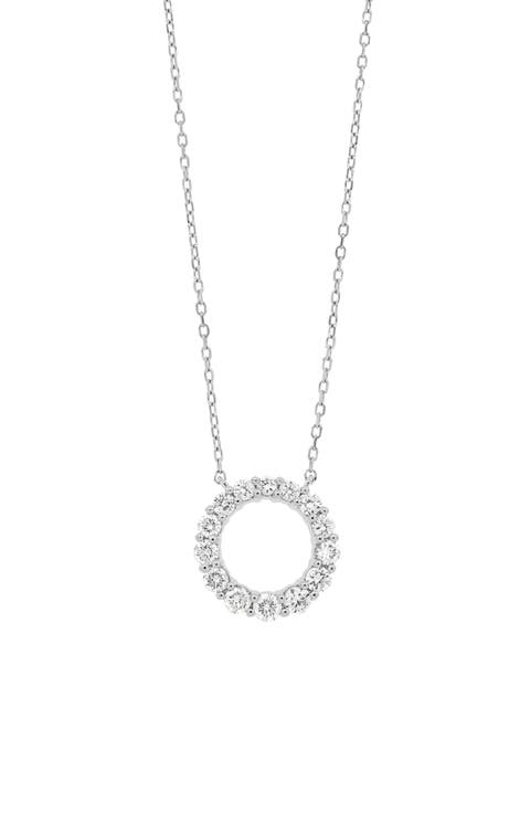 Audrey Diamond Circle Pendant Necklace (Nordstrom Exclusive)