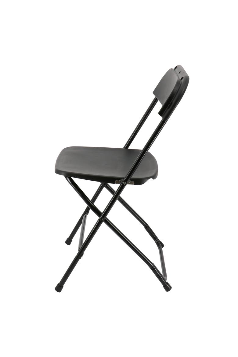 4 Piece Plastic Folding Chair, Alternate, color, Black