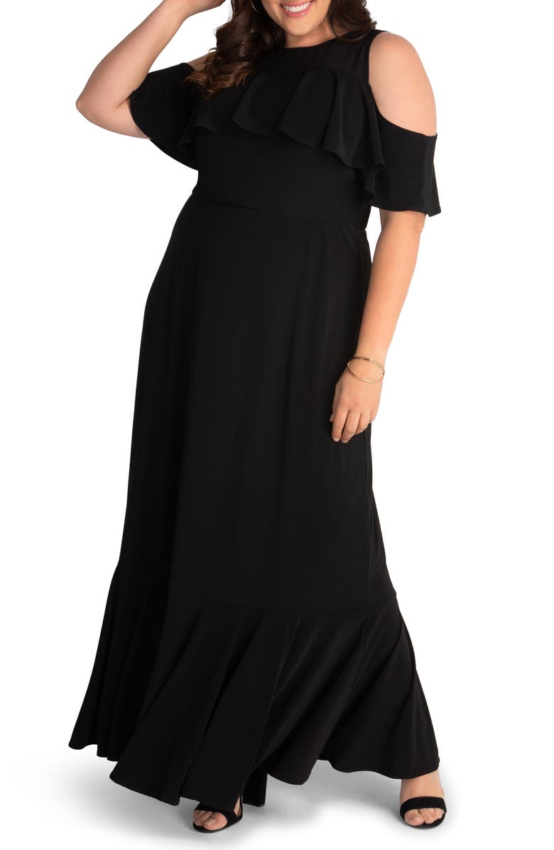Kiyonna Piper Cold Shoulder Dress, Main, color, 