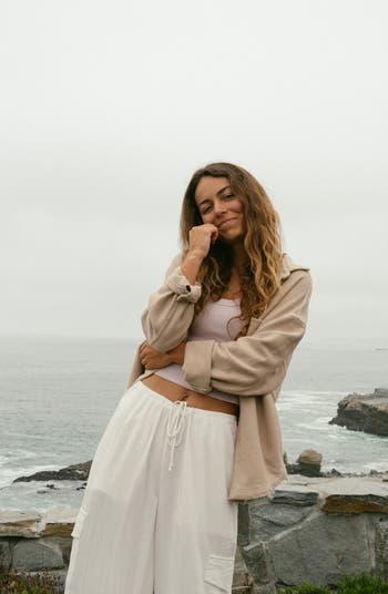 Beach Babe Cargo Wide Leg Cover-Up Pants