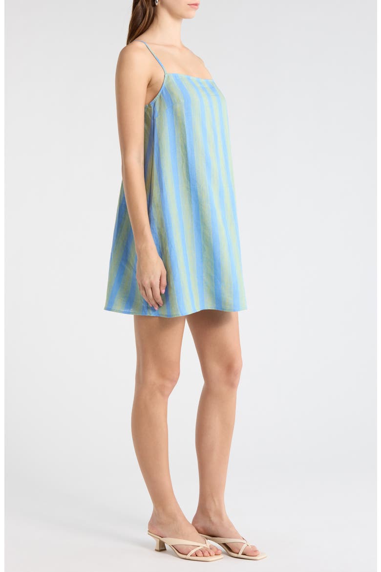 Laura Stripe Linen Minidress, Alternate, color, SEAPORT STRIPE