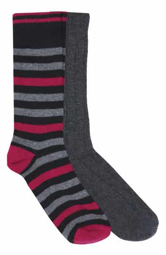 Lorenzo Uomo 2-Pack Cashmere Blend Crew Socks