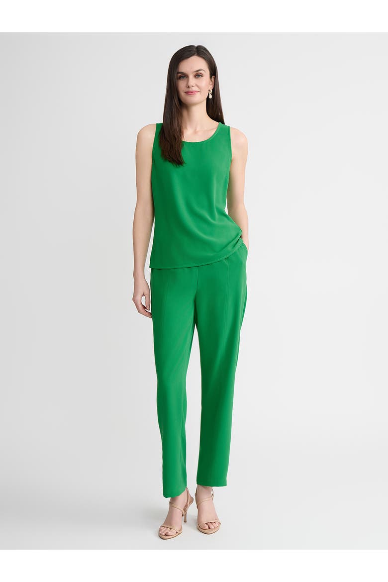 Nora Straight Leg Crepe de Chine Pant, Alternate, color, Clover Field