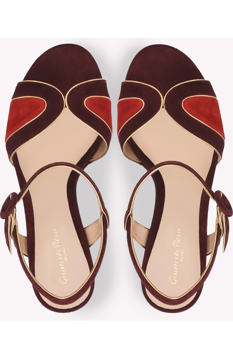 Gianvito Rossi Tamara Sandals, Alternate, color, Burgundy Suede