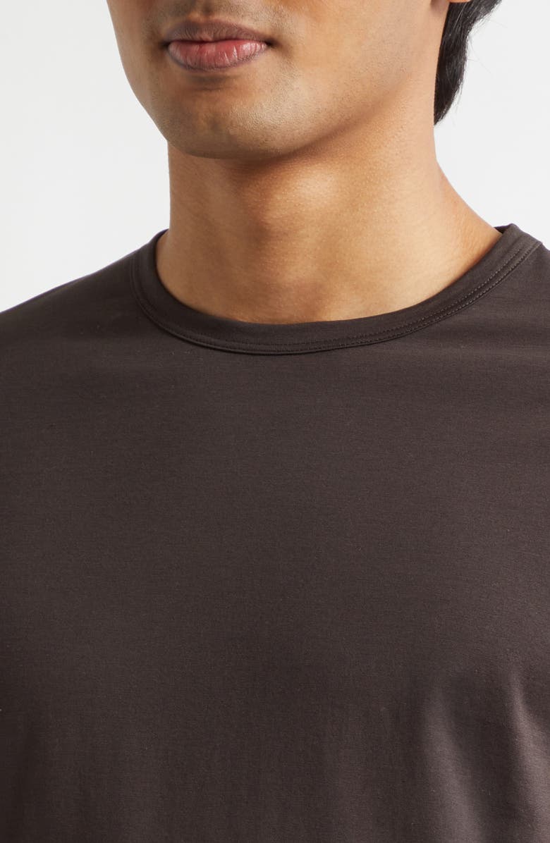 Sunspel Cotton Crewneck T-Shirt, Alternate, color, Dark Chocolate