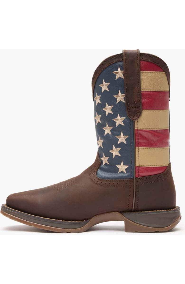 DURANGO Patriotic Pull On Western Flag Boot, Alternate, color, Brown And Union Flag