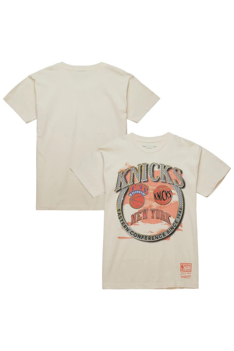 Men's Mitchell & Ness  White New York Knicks Big & Tall Hardwood Classics Crown Jewels T-Shirt, Main, color, White