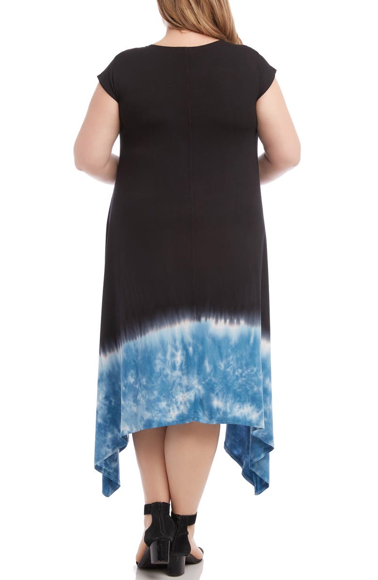 Karen Kane Handkerchief Hem Midi Dress, Alternate, color, 