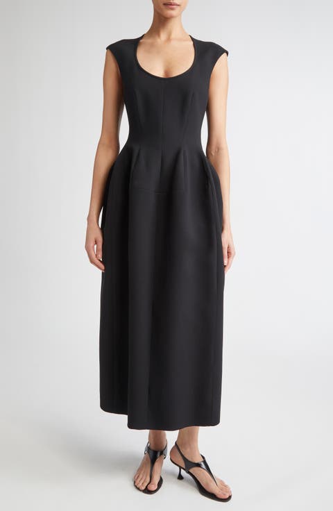 Leah Molded Bonded Crepe Dress