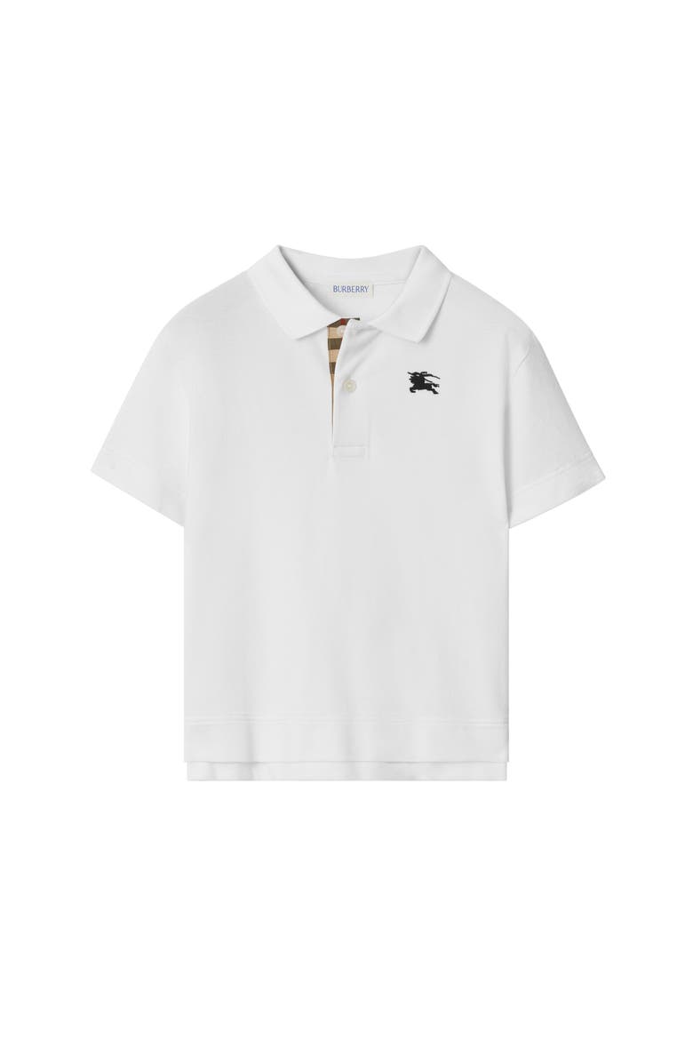 Cotton Piqué Polo Shirt, Main, color, White