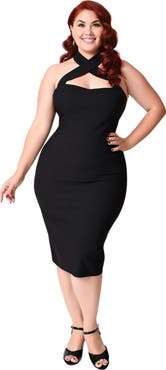 Unique Vintage Plus Size Penelope Wiggle Dress