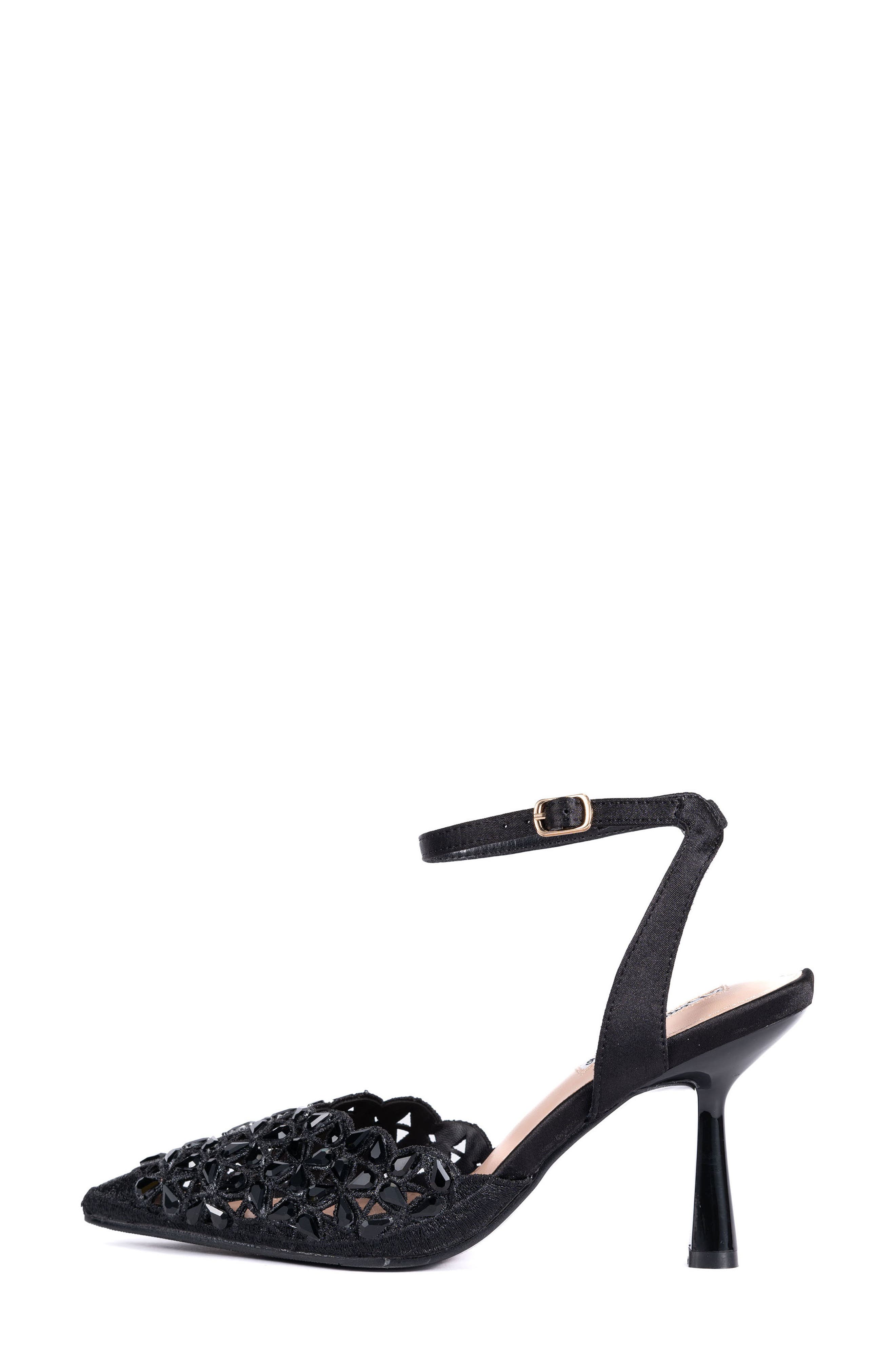 LADY COUTURE Sabrina Pointed Toe Ankle Strap Pump, Alternate, color, 
