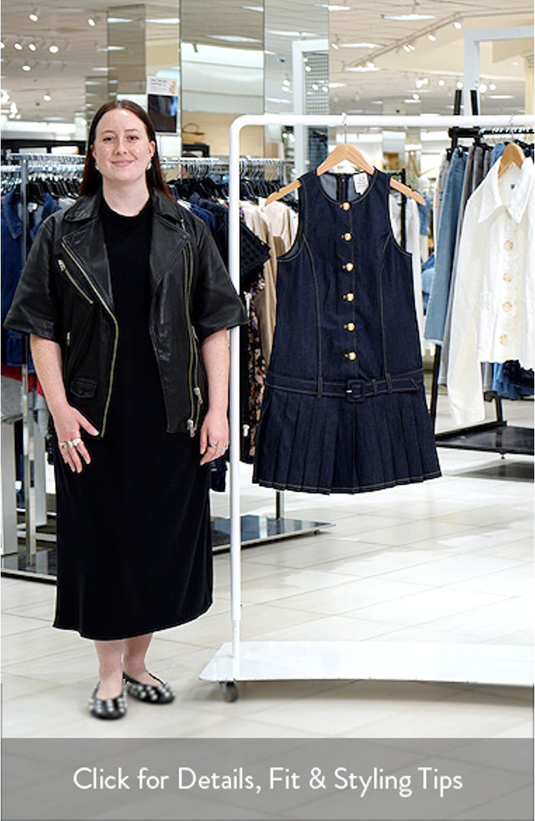 Elyse Pleat Denim Minidress, sales video thumbnail