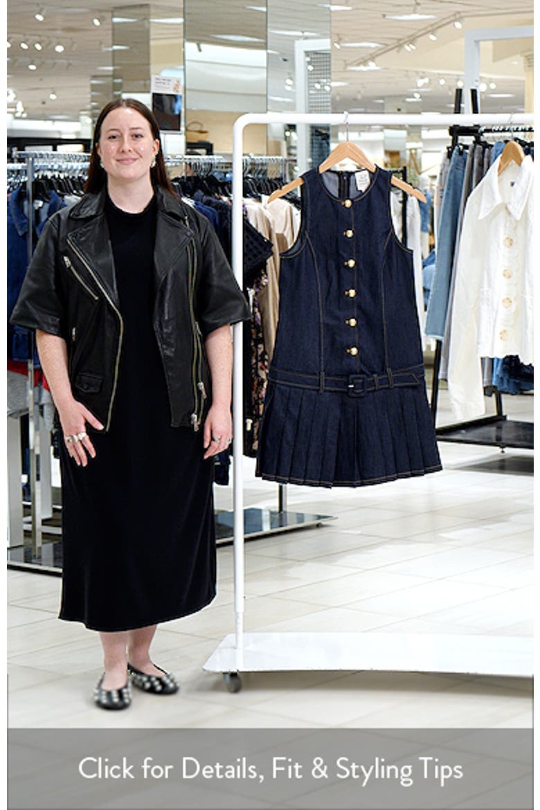 Elyse Pleat Denim Minidress video