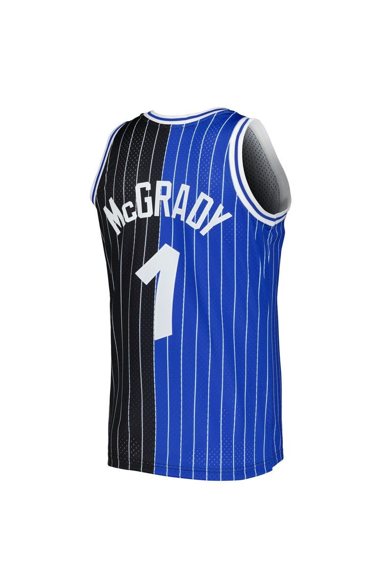 Mitchell & Ness Men's Mitchell & Ness Tracy McGrady Blue/Black Orlando Magic Hardwood Classics 2003-04 Split Swingman Jersey, Alternate, color, 
