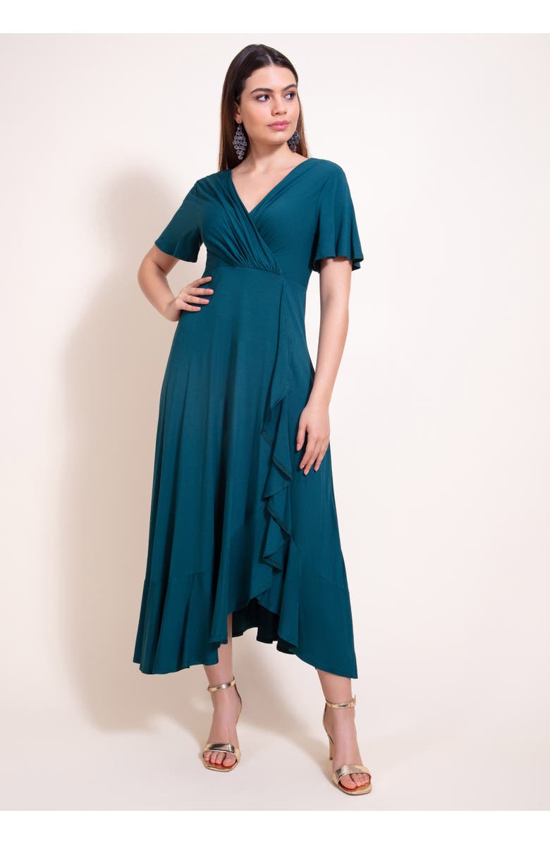 Alie Street London Waterfall Dress, Alternate, color, Pine Green