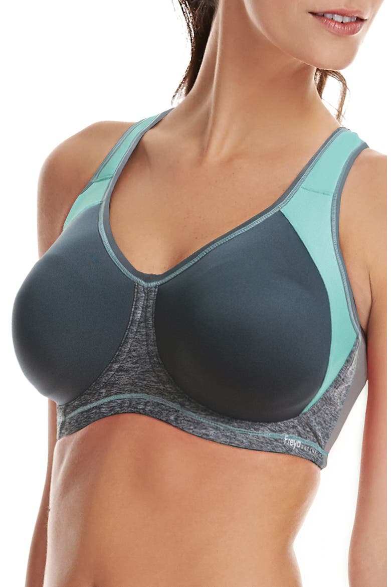 Sonic Underwire Sports Bra, Main, color, CARBON
