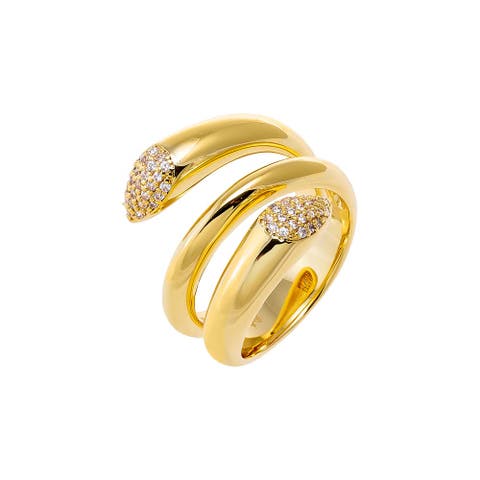Pave Claw Looped Wrap Ring