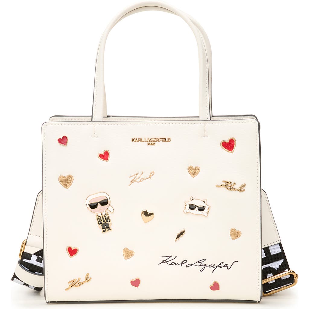 Karl Lagerfeld Paris Maybelle Satchel In Multi/white