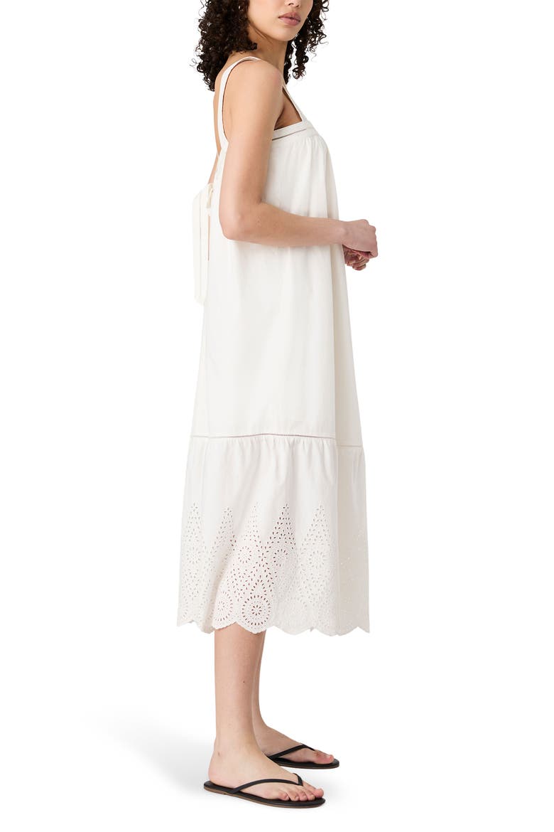 Square Neck Cotton Midi Dress, Alternate, color, SUMMER WHITE