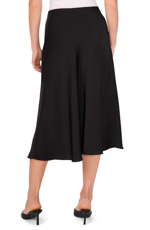 1.state Satin Bias Skirt In Rich Black