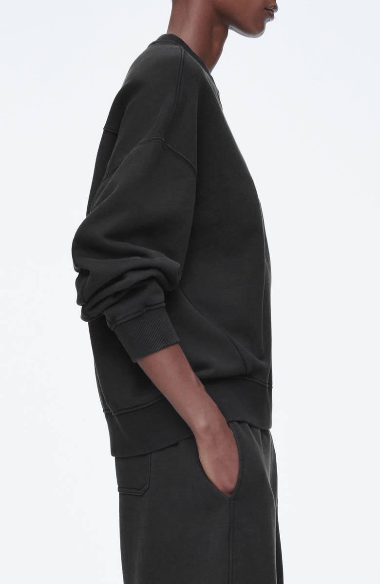 COS Classic Crewneck Organic Cotton Blend Sweatshirt, Alternate, color,