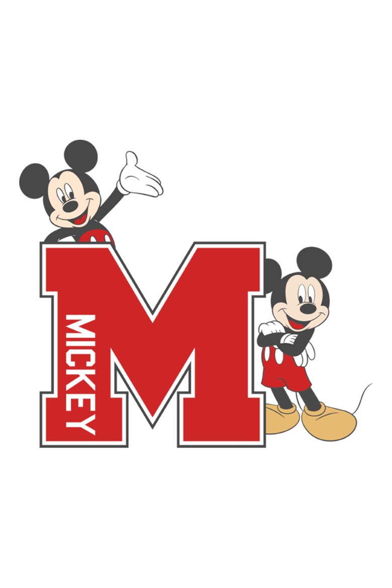 Men's Mickey & Friends Retro Poses Big M  Graphic T-Shirt, Alternate, color, White