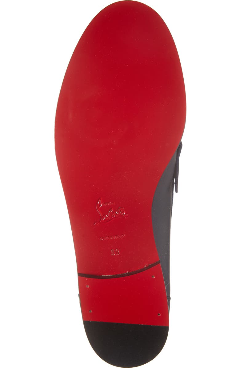 Christian Louboutin Penny Leather & Suede Loafer, Alternate, color, 5817 Marine/ Bco/ Lin Marine