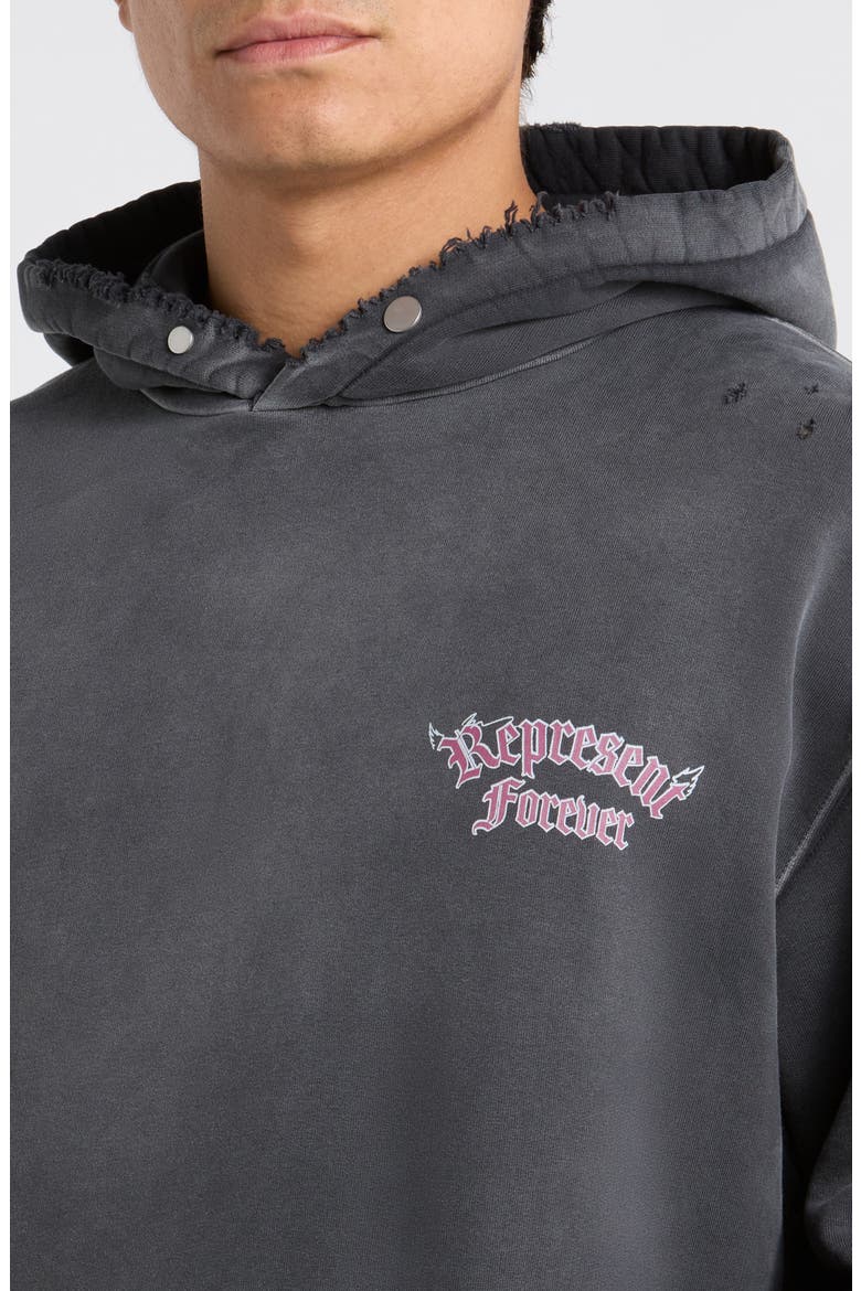 Duality Graphic Hoodie, Alternate, color, WASHED BLACK