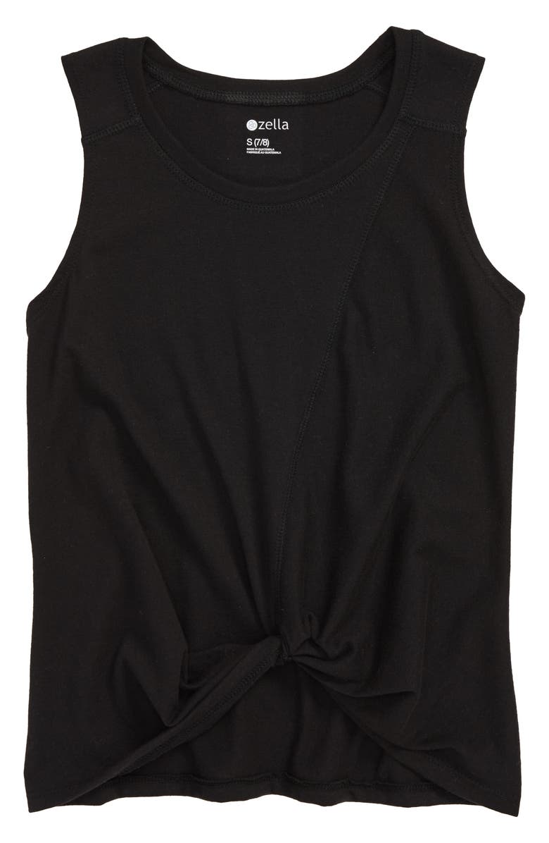 Zella Girl Knot Tank, Main, color, 