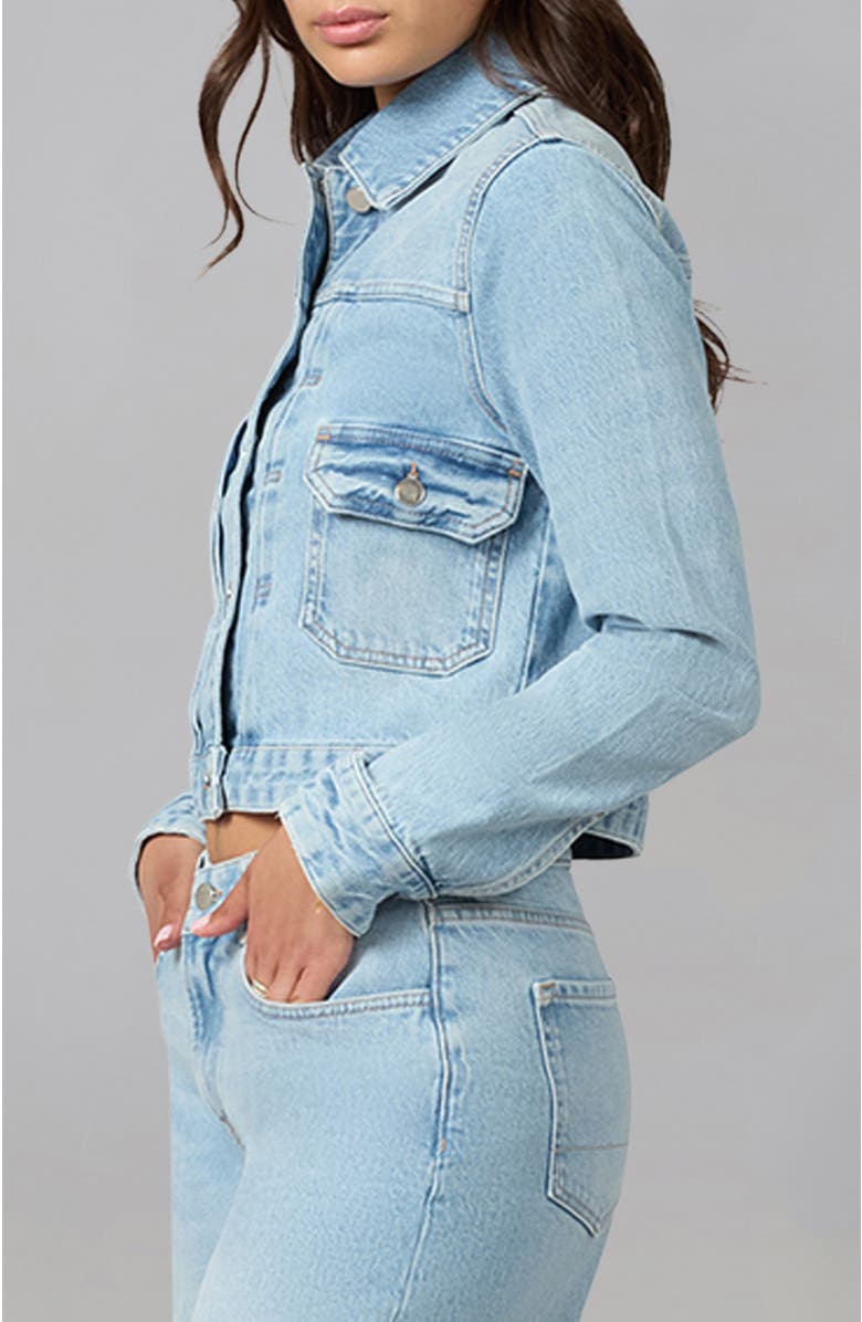 Lola Denim Sabrina Classic Denim Jacket, Alternate, color, Whimsy Blue