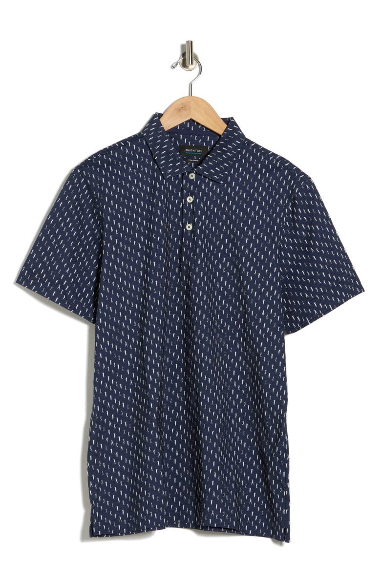 Bugatchi Victor OoohCotton<sup>®</sup> Golf Print Polo, Alternate, color, Navy