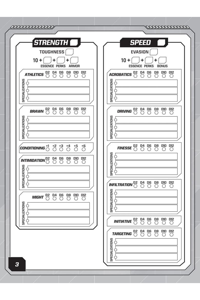 Transformers Roleplaying Game Expanded Character Sheet Journal, Alternate, color, Multicolored