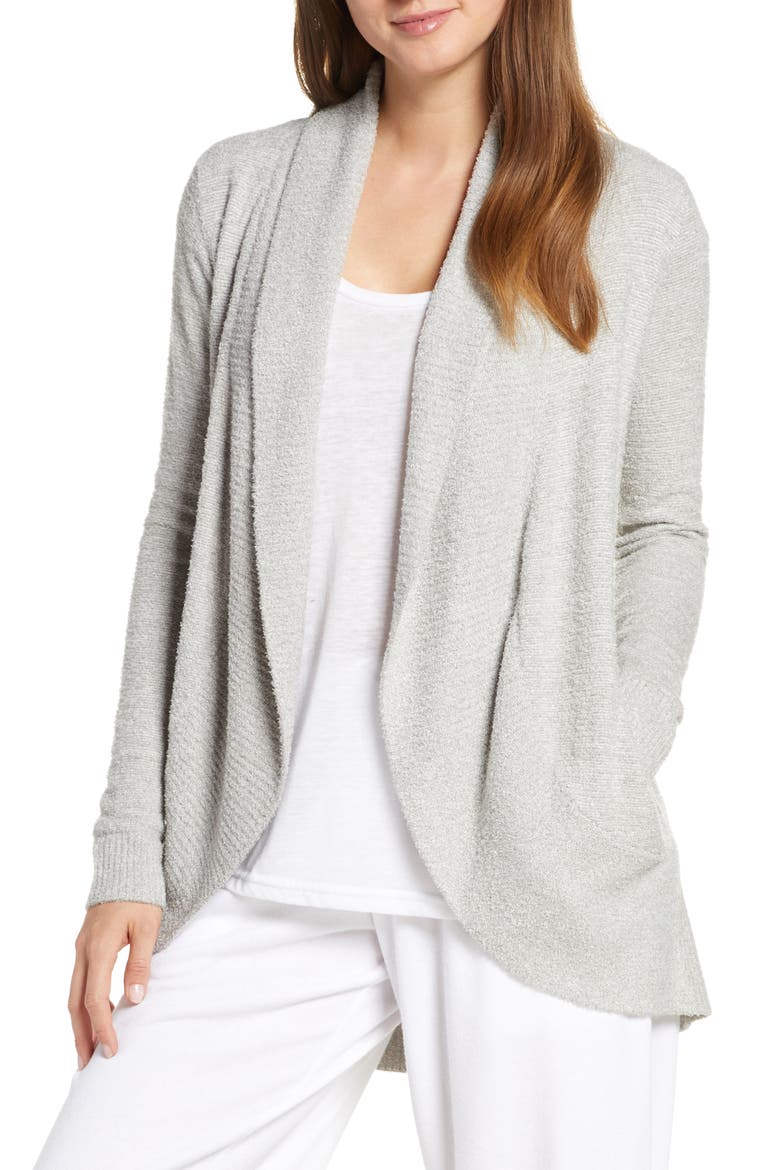 CozyChic Lite® Circle Cardigan, Main, color, HE PEWTER/ PEARL