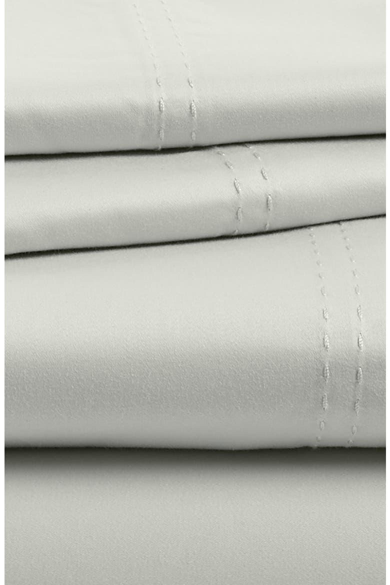 400 Thread Count Organic Cotton Sateen Sheet Set, Alternate, color, GREEN MIRROR