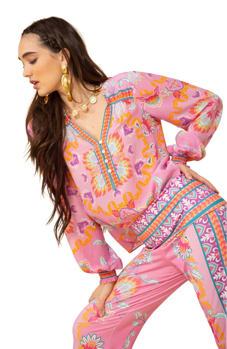 Hale Bob Leilani Silk Top, Alternate, color, 