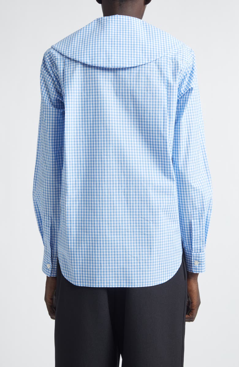 Comme des Garçons Girl Gingham Cotton Poplin Button-Up Shirt, Alternate, color, Blue/ White
