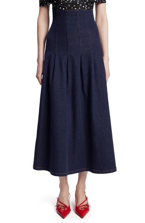 Zeta Denim Midi Skirt