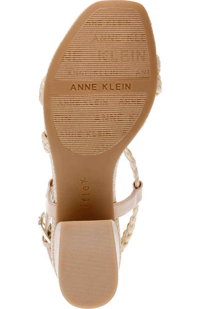 Anne Klein Meliza Block Heel Raffia Sandal, Alternate, color,