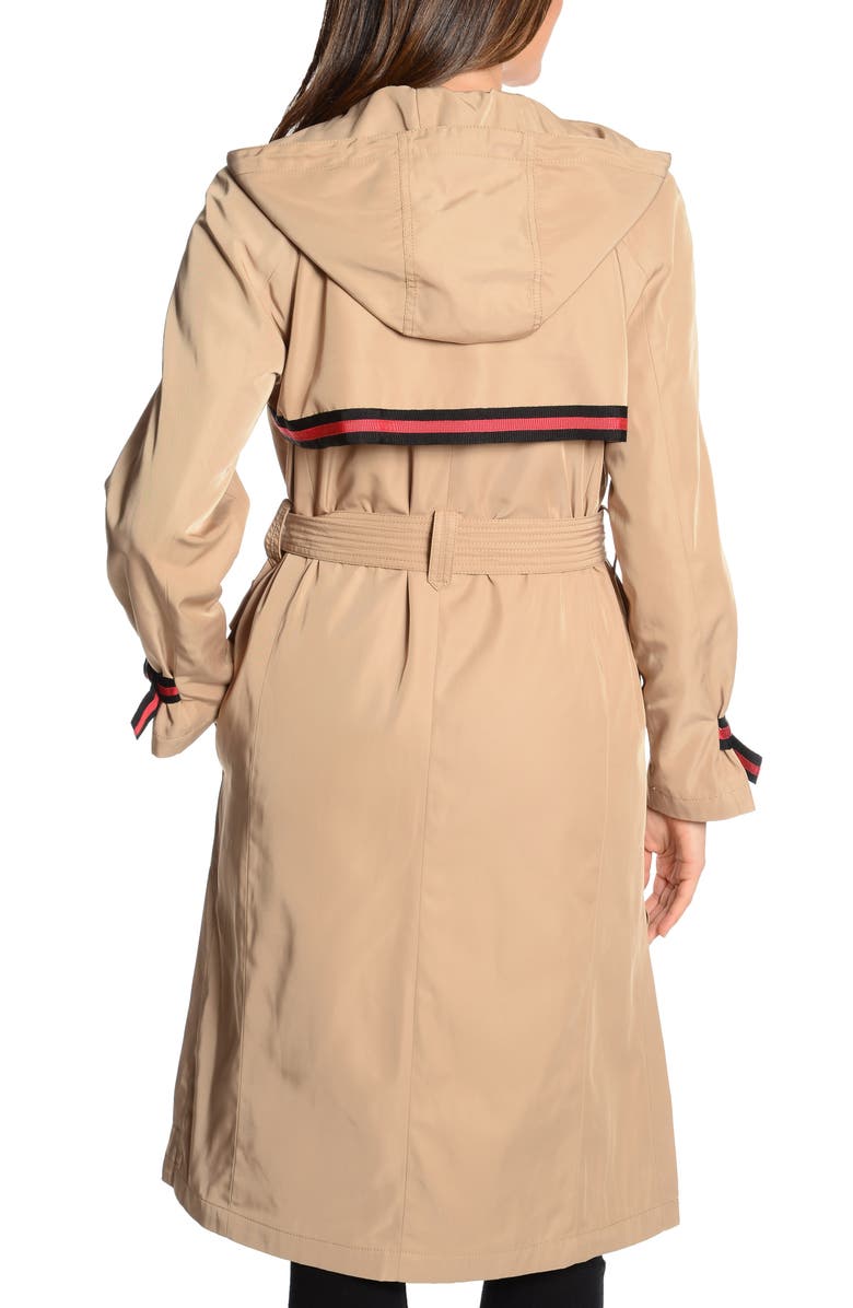 RACHEL Rachel Roy Grosgrain Trench Coat, Alternate, color, 