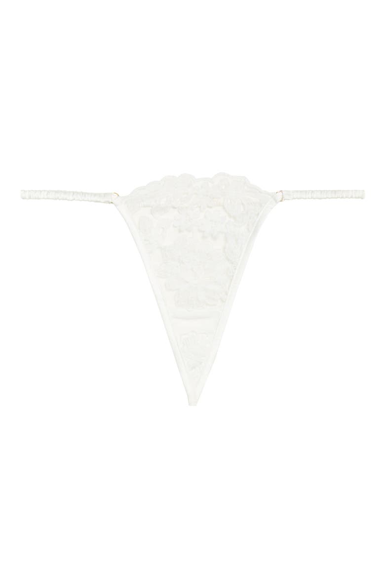 Embroidered G-String, Alternate, color, WHITE