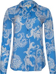 L
AGENCE Holly Paisley Button-Up Shirt