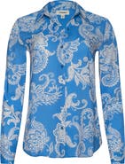 L
AGENCE Holly Paisley Button-Up Shirt