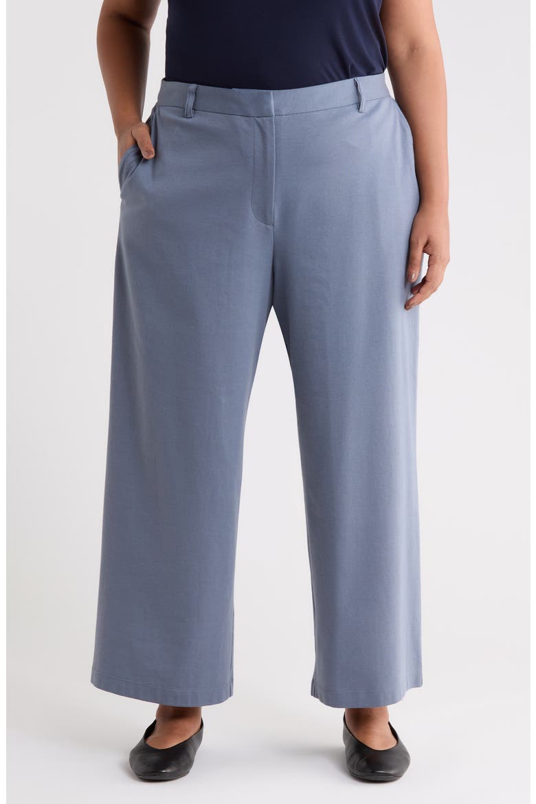 High Waist Ankle Wide Leg Pants, Main, color, FLINT