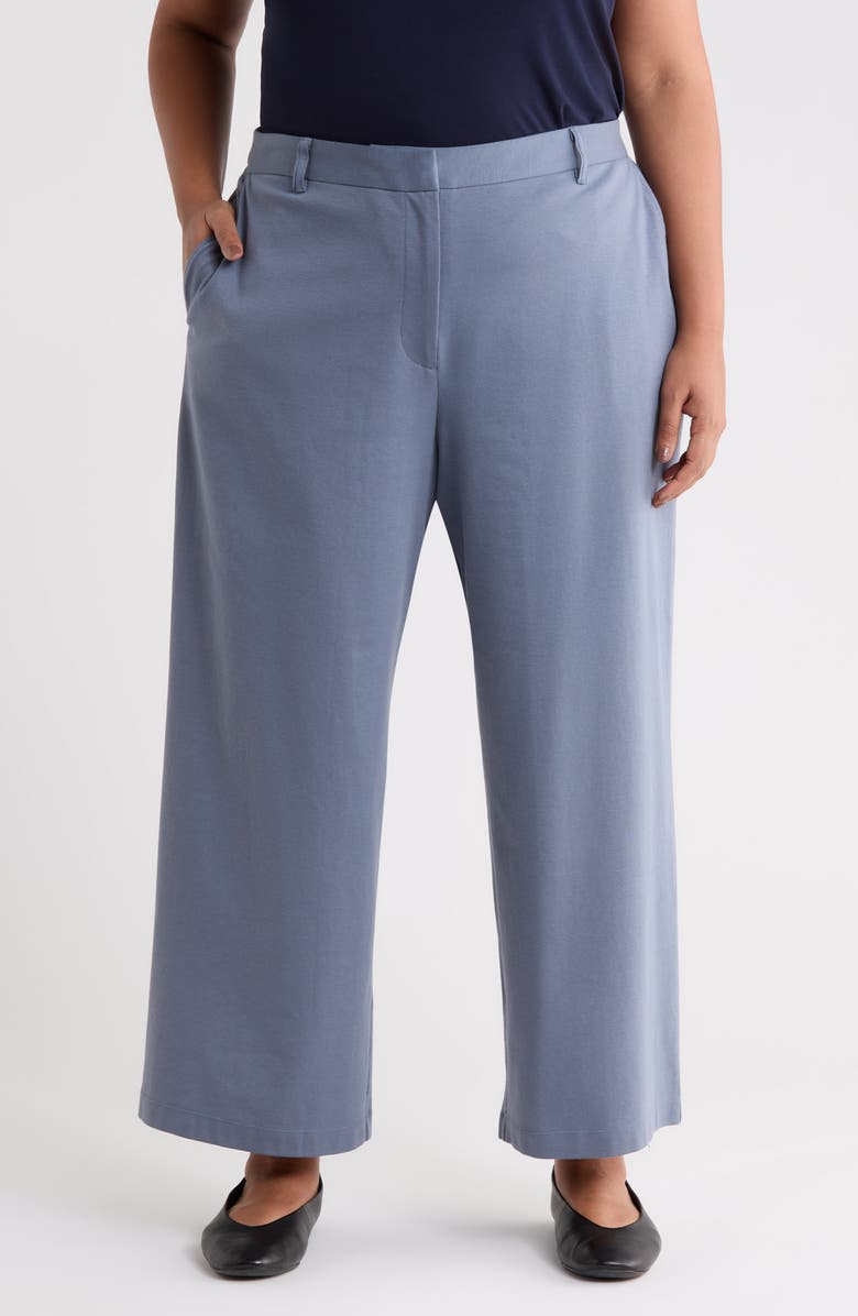 Eileen Fisher High Waist Ankle Wide Leg Pants, Main, color, Flint