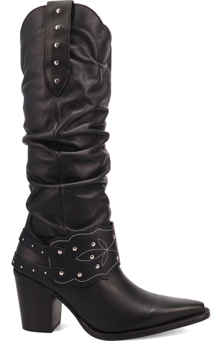 Dingo Grit n' Grace Pointed Toe Western Boot, Alternate, color, Black