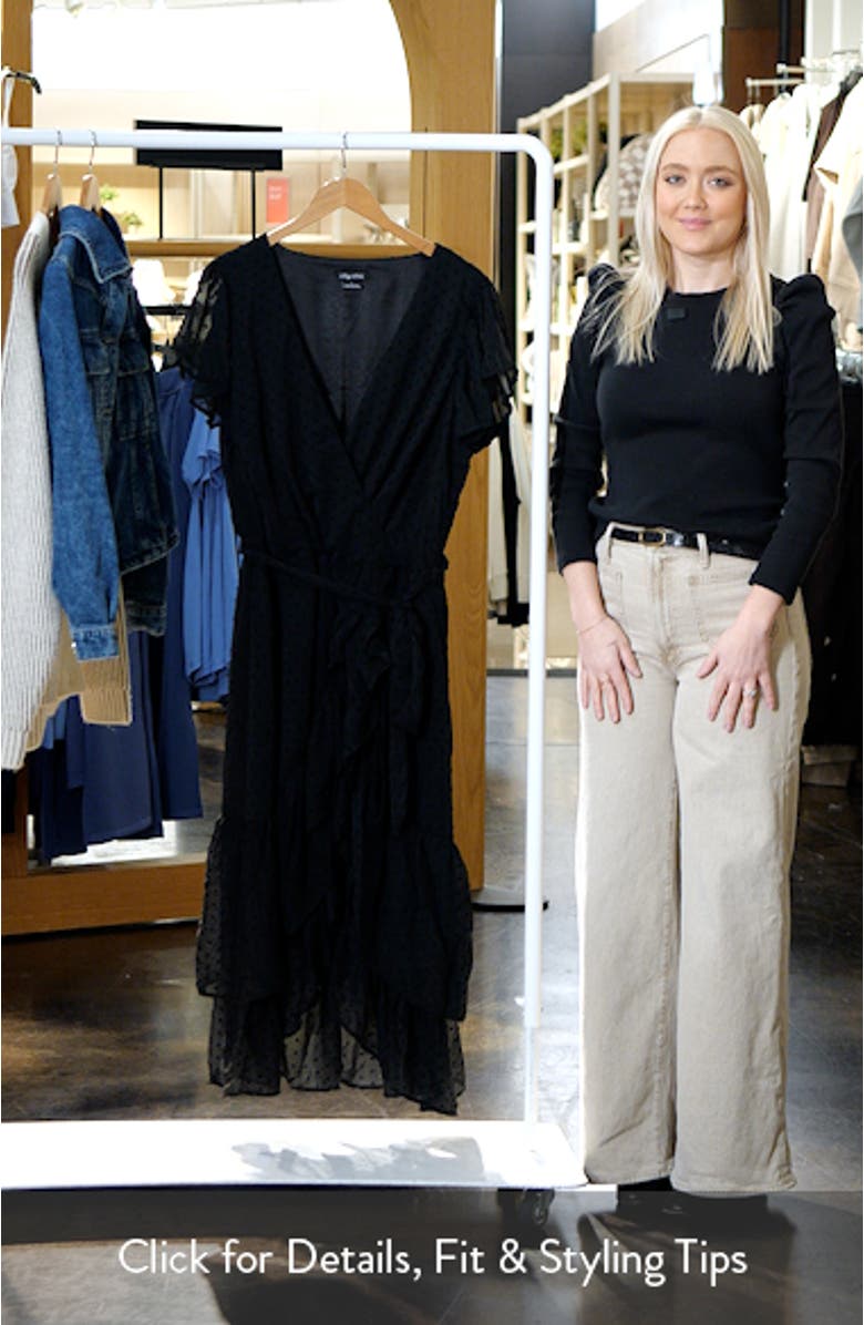 Clip Dot Wrap Front Dress, sales video thumbnail