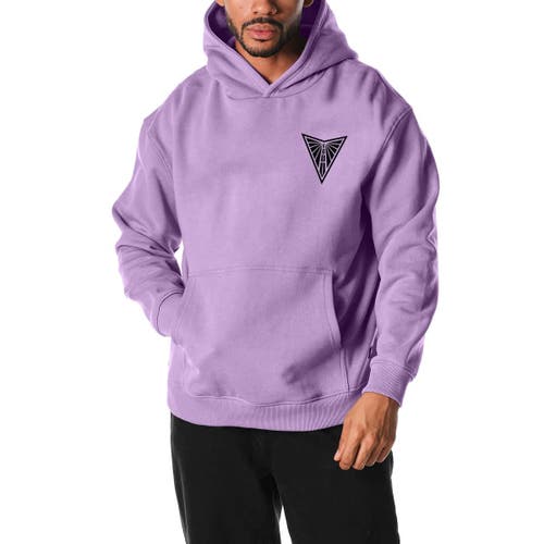 The Wild Collective Unisex   Violet Golden State Valkyries Heavy Wash Fleece Pullover Hoodie