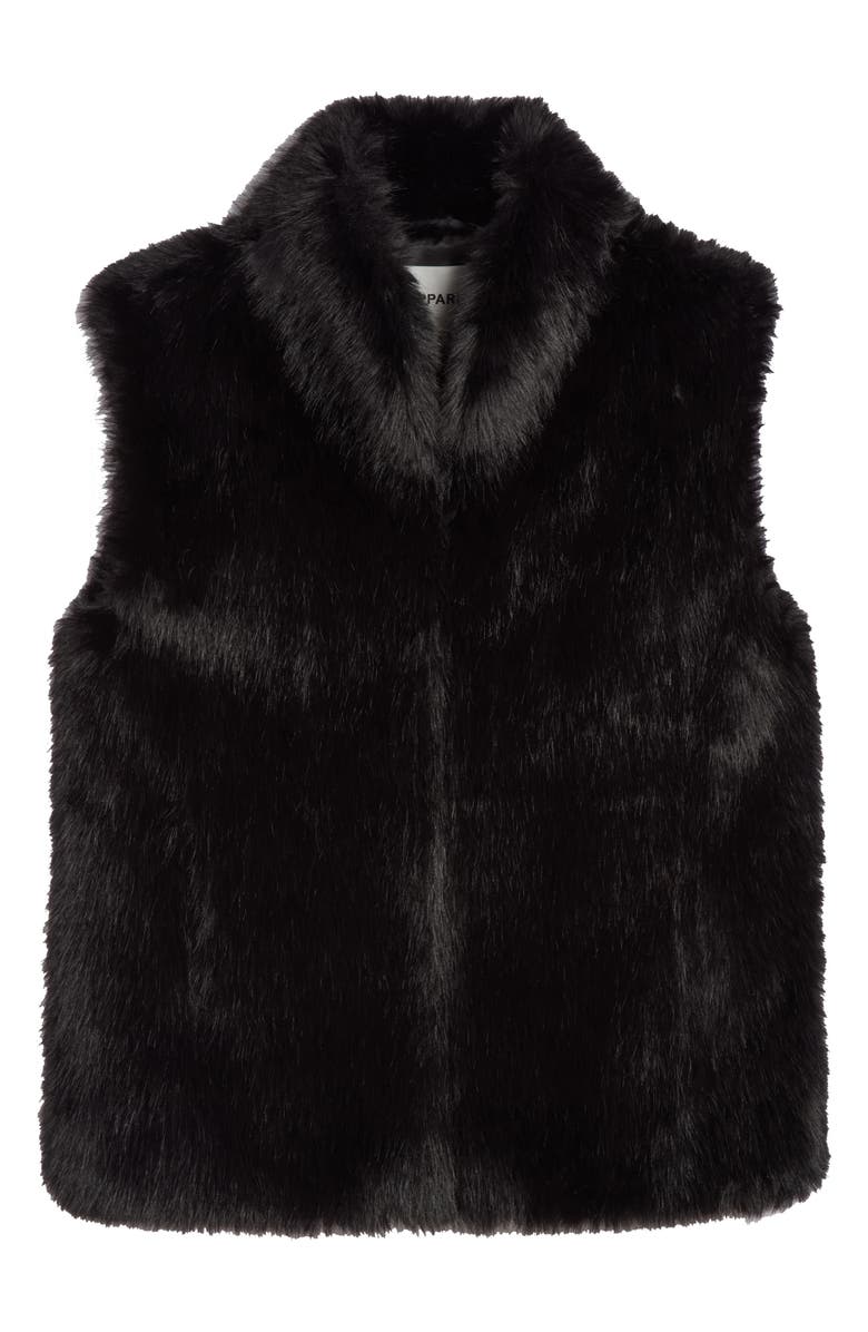 Apparis Laila Pluche<sup>™</sup> Faux Sable Vest, Alternate, color, Noir